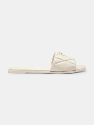 Coach klapki na płaskim obcasie damskie skórzane Holly Quilted Leather Sandal
