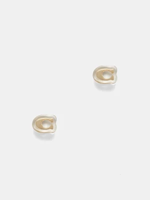 Coach kolczyki damskie metalowe