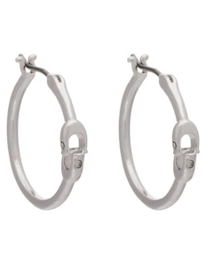 Coach Kolczyki Signature Hoop Earrings 37408160RHO030 Srebrny