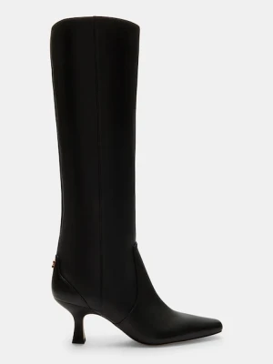 Coach kozaki skórzane Sculpted C Kitten Heel Leather Boot kolor czarny na szpilce CBP30