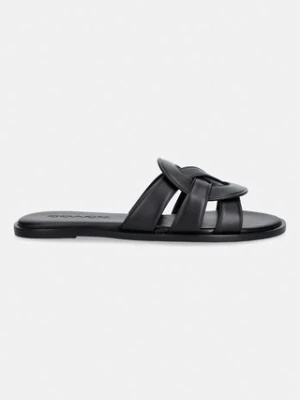 Coach Lena Leather Slide Sandal klapki damskie skórzane