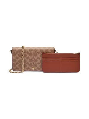 Coach Listonoszka + etui na karty MILA | z dodatkiem skóry