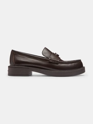 Coach loafersy damskie skórzane Astor Loafer brązowy