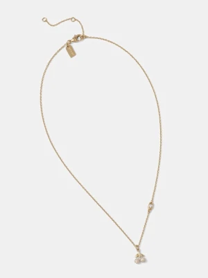 Coach naszyjnik damski metalowy z kryształem