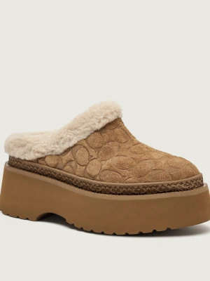 Coach Ocieplane mule Cecelia | shearling | zamsz | z dodatkiem wełny