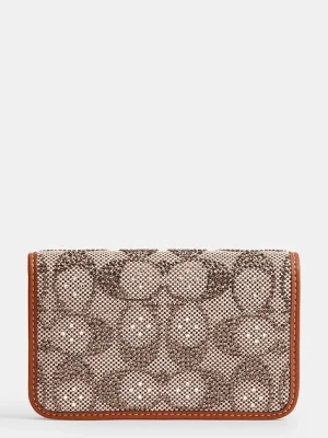 Coach portfel skórzany damski kolor brązowy CCD16