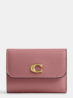 Coach portfel skórzany damski kolor różowy CZ111