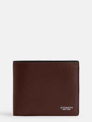 Coach portfel skórzany męski kolor brązowy CY911