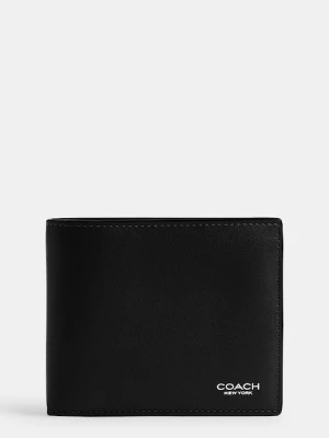 Coach portfel skórzany męski kolor czarny CY911