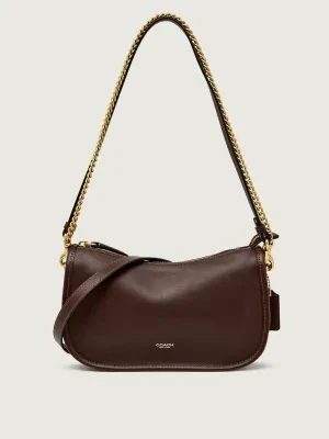 Coach Skórzana torebka na ramię Waverly