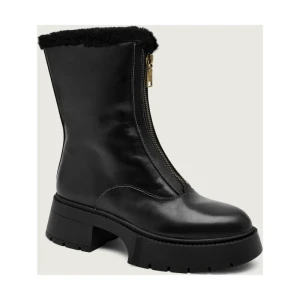 Coach Skórzane botki na platformie LEAH | shearling