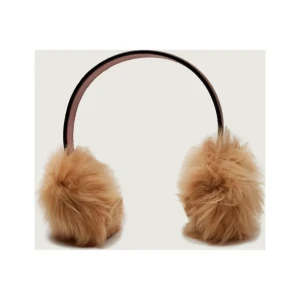 Coach Skórzane nauszniki SIGNATURE C | shearling