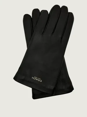 Coach Skórzane rękawiczki NEW YORK | z dodatkiem wełny