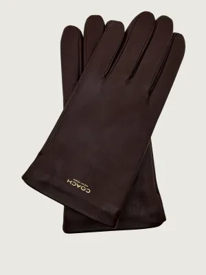 Coach Skórzane rękawiczki NEW YORK | z dodatkiem wełny