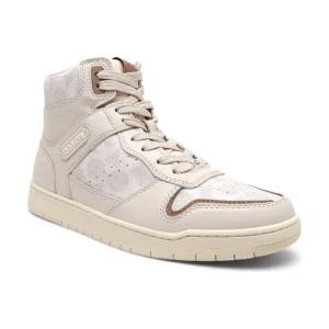 Coach Skórzane sneakersy HI TOP COATED CANVAS
