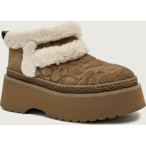 Coach Śniegowce CHRISTINA SIGNATURE | zamsz | shearling