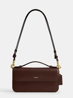 Coach torebka crossbody damska skórzana Elora Top Handle brązowy