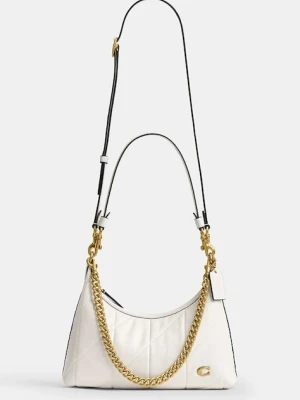 Coach torebka crossbody damska skórzana Soft Quilted Juliet Shoulder Bag 25 biały