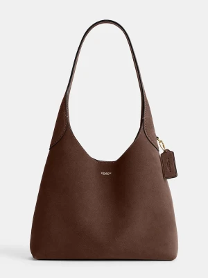 Coach torebka damska zamszowa Brooklyn Shoulder Bag 28 brązowy