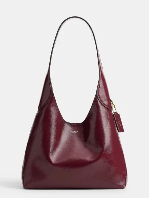 Coach torebka hobo damska skórzana Glazed Leather Brooklyn 28 bordowy