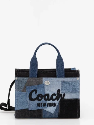 Coach torebka jeansowa kolor niebieski CAM63