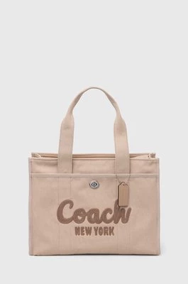 Coach torebka kolor beżowy