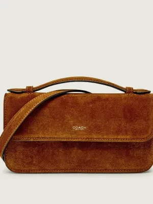 Coach Torebka na ramię ELORA | zamsz