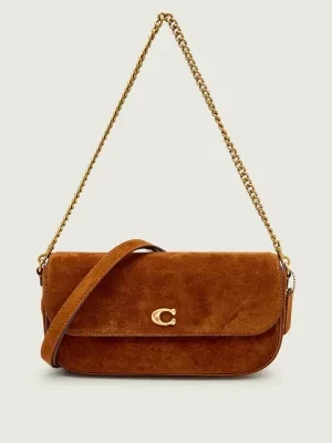 Coach Torebka na ramię SUE | zamsz