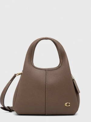 Coach torebka skórzana kolor brązowy