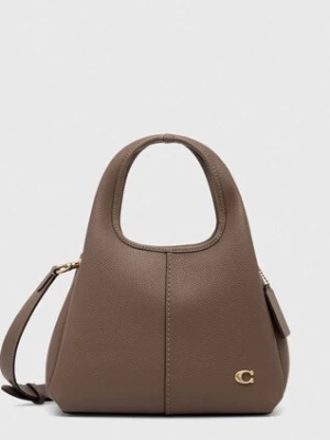 Coach torebka skórzana kolor brązowy