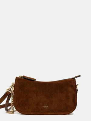 Coach torebka skórzana Waverly kolor brązowy CCC37