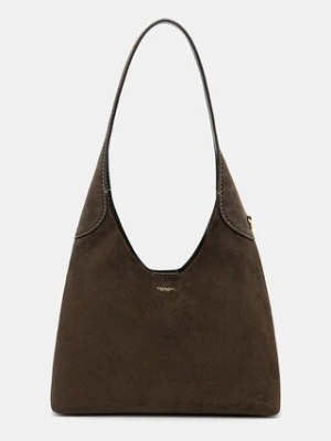 Coach torebka zamszowa Brooklyn kolor zielony CW637