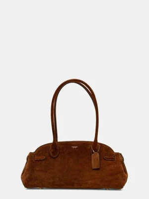 Coach torebka zamszowa Empire Carryall Bag 34 kolor brązowy CBN41