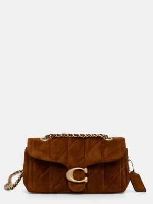 Coach torebka zamszowa Tabby 20 kolor brązowy CCK48