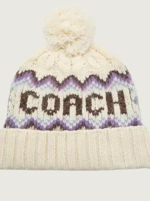 Coach Wełniana czapka FAIR ISLE