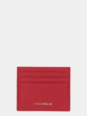 Coccinelle etui na karty skórzane kolor czerwony E2 MW5 12 95 01