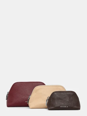 Coccinelle kosmetyczka skórzana 3-pack kolor multicolor E5.TMF.25.04.01