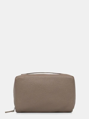 Coccinelle kosmetyczka skórzana kolor beżowy E5.MUK.95.G2.01
