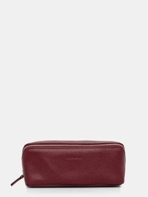 Coccinelle kosmetyczka skórzana kolor bordowy E5.MUK.95.G3.01