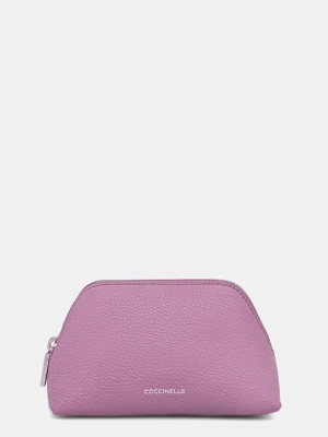 Coccinelle kosmetyczka skórzana kolor fioletowy E5.TMF.25.02.01