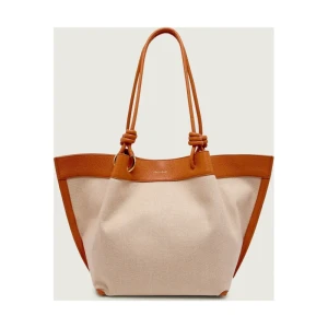 Coccinelle Lniana shopperka COCCINELLE FINN | z dodatkiem skóry