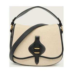 Coccinelle Lniana torebka na ramię COCCINELLE MAVERY | z dodatkiem skóry