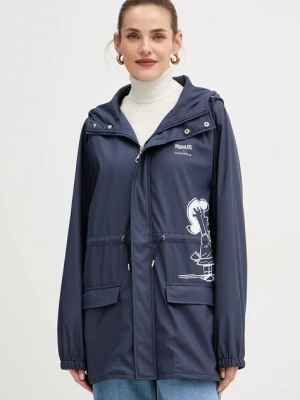 Coccinelle parka przeciwdeszczowa PEANUTS kolor granatowy przejściowa E7.T1E.72.01.01