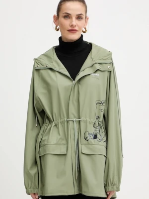 Coccinelle parka przeciwdeszczowa PEANUTS kolor zielony przejściowa E7.T1E.72.01.01