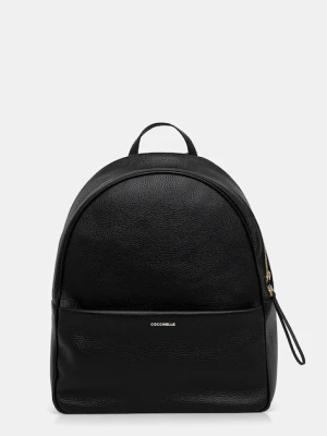 Coccinelle plecak skórzany NORY damski kolor czarny duży gładki E1 U45 14 01 01