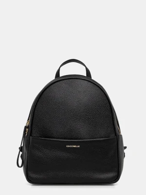 Coccinelle plecak skórzany NORY damski kolor czarny mały gładki E1 U45 14 02 01