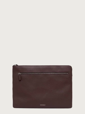 Coccinelle pokrowiec na laptopa skórzany bordowy