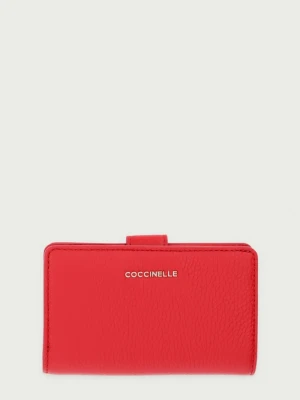 Coccinelle portfel damski skórzany czerwony