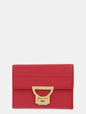 Coccinelle portfel skórzany damski kolor czerwony E2 MD5 11 F0 01