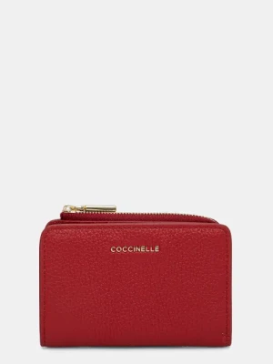 Coccinelle portfel skórzany METALLIC SOFT kolor czerwony MW5 11 D1 01